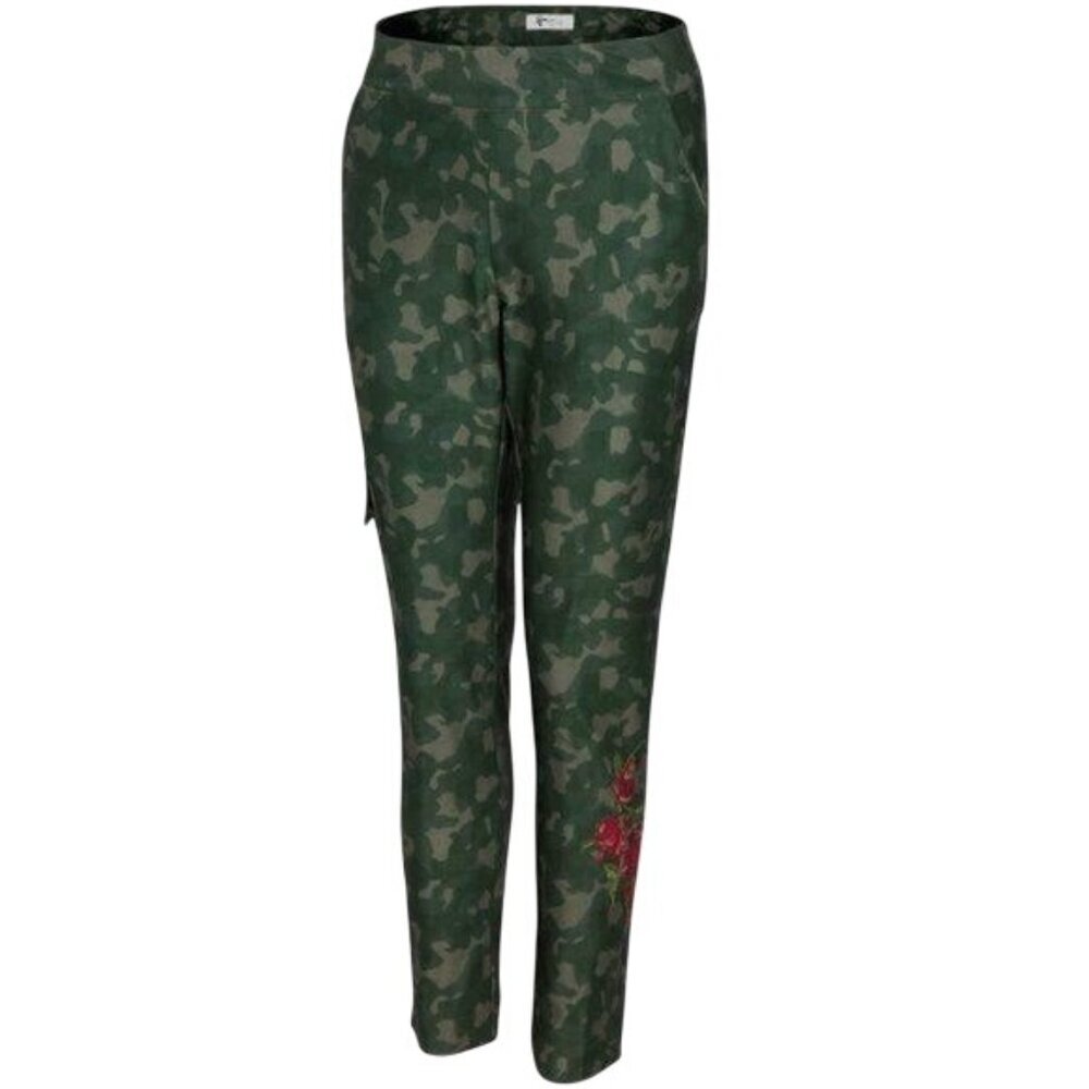Greg Norman Camo Rose Embroider Golf Pants Women's Size 10 New without Tags